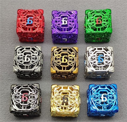 Chongtian Snake Hollow Metal Dice Set Multi -Faceted Table Game #Dnd#Rpg#Coc بازی روی میز چند جنبه ای