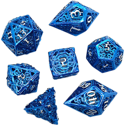 Chongtian Snake Hollow Metal Dice Set Multi -Faceted Table Game #Dnd#Rpg#Coc بازی روی میز چند جنبه ای