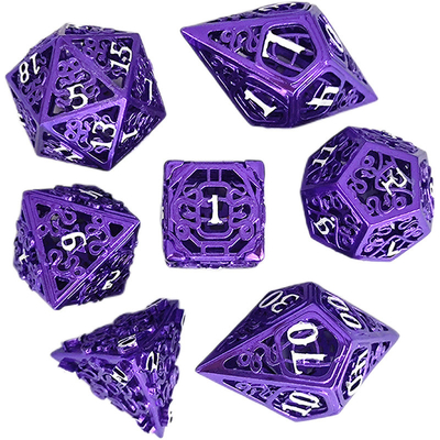 Chongtian Snake Hollow Metal Dice Set Multi -Faceted Table Game #Dnd#Rpg#Coc بازی روی میز چند جنبه ای