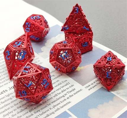 Chongtian Snake Hollow Metal Dice Set Multi -Faceted Table Game #Dnd#Rpg#Coc بازی روی میز چند جنبه ای