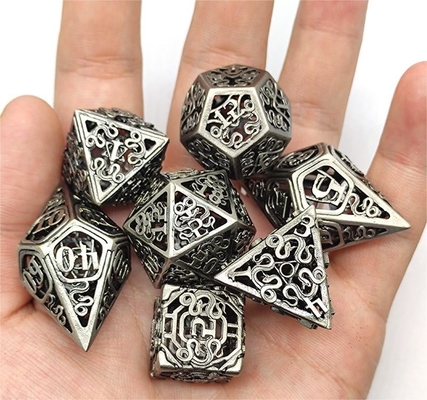 Chongtian Snake Hollow Metal Dice Set Multi -Faceted Table Game #Dnd#Rpg#Coc بازی روی میز چند جنبه ای