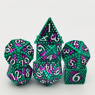 پيتون Texture Metal Dice Set Multi Face Desktop Game#Dnd#Coc