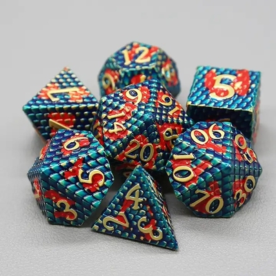 پيتون Texture Metal Dice Set Multi Face Desktop Game#Dnd#Coc