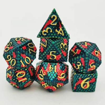 پيتون Texture Metal Dice Set Multi Face Desktop Game#Dnd#Coc