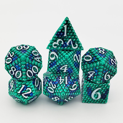 پيتون Texture Metal Dice Set Multi Face Desktop Game#Dnd#Coc