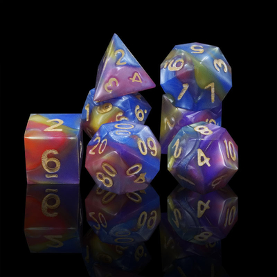 سه رنگ رزین مرمر Rpg کید با لوگو جهانی