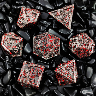 قطعات فلزی پولیدری 8 رنگ فعال TRPG Dungeons And Dragons