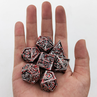 قطعات فلزی پولیدری 8 رنگ فعال TRPG Dungeons And Dragons