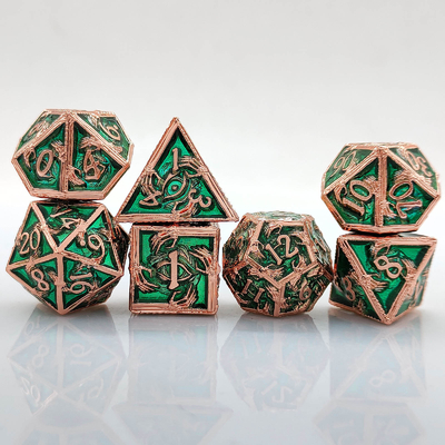 قطعات فلزی پولیدری 8 رنگ فعال TRPG Dungeons And Dragons