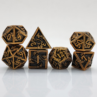 قطعات فلزی پولیدری 8 رنگ فعال TRPG Dungeons And Dragons
