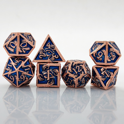 قطعات فلزی پولیدری 8 رنگ فعال TRPG Dungeons And Dragons