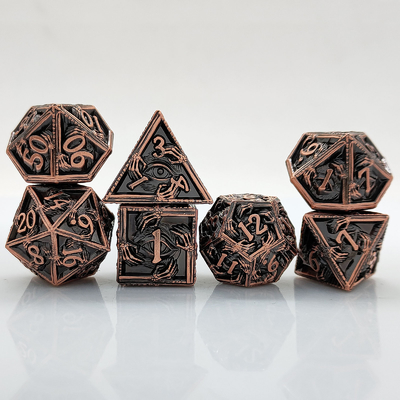 قطعات فلزی پولیدری 8 رنگ فعال TRPG Dungeons And Dragons