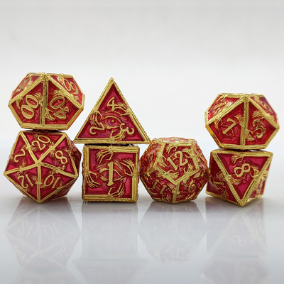 قطعات فلزی پولیدری 8 رنگ فعال TRPG Dungeons And Dragons