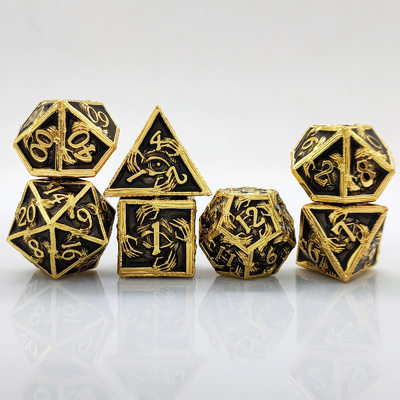 قطعات فلزی پولیدری 8 رنگ فعال TRPG Dungeons And Dragons