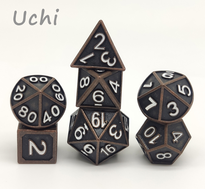 تاس RPG فلزی بدون بو و غیر سمی رنگ سیاه
