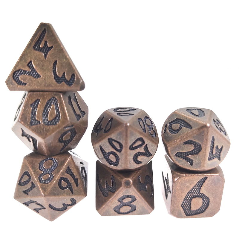Affirm Card Made Dice Copper Sets Dice Set بی بو برای مجموعه چند وجهی