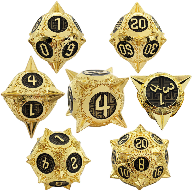 TRPG 16mm Polyfront DND فلزی کاشی چند رنگی طراحي شهاب سنگ چکش