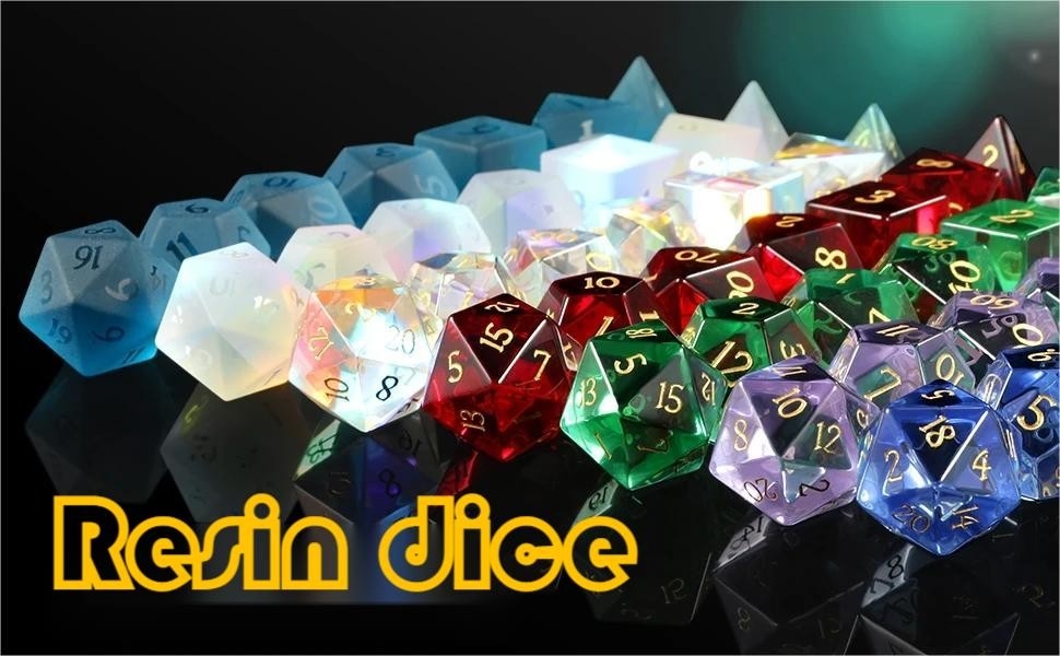 مواد رزین چند رنگی مجموعه کاشی#Rpg#Dnd#Coc شفاف